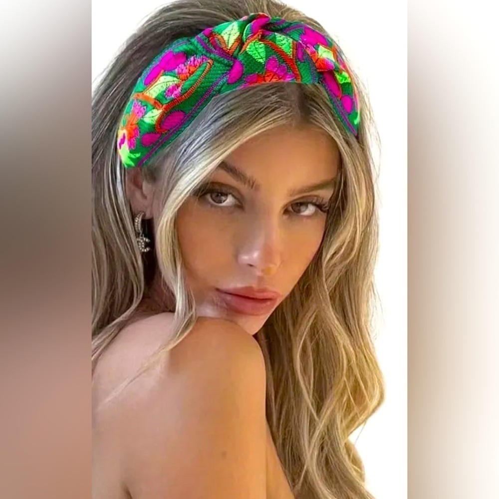 Colorful Green Boho Headband
